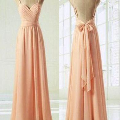 Charming Prom Dress,Sweetheart Prom Dress,A-Line Prom Dress,Pink Prom Dress,Chiffon Prom Dress, With Straps Long Modest Gowns Dresses
