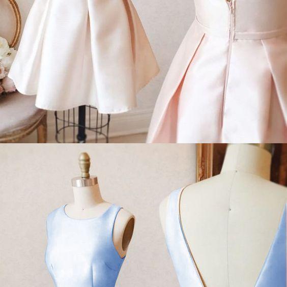 UHC0104, Pink Homecoming Dresses,light Blue Homecoming Dresses,simple ...