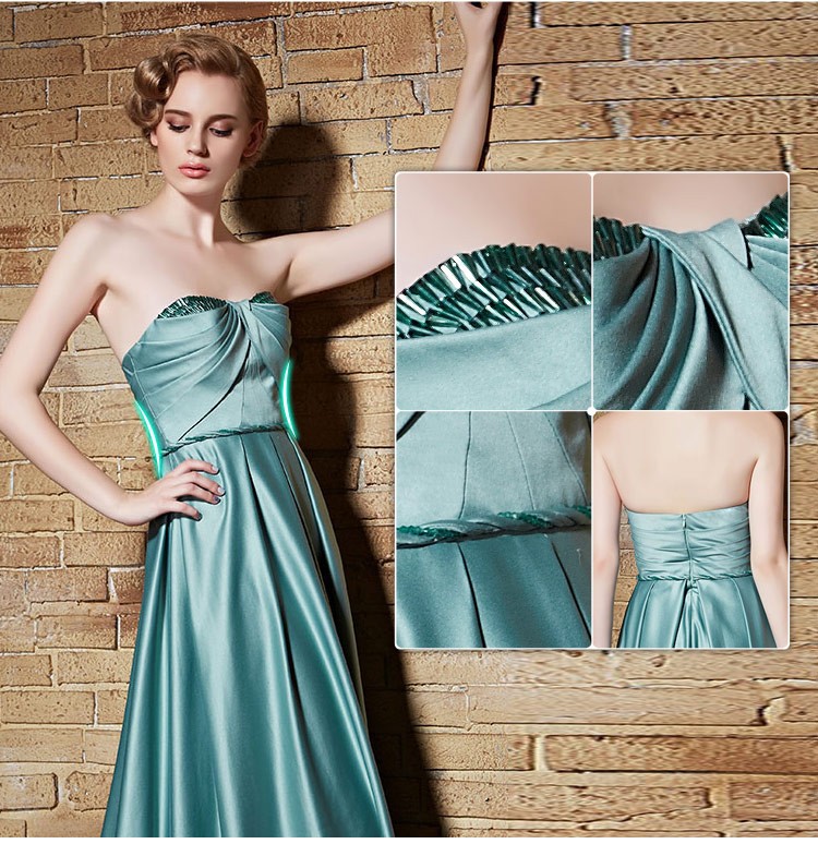 Custom Made Hand Made V Neck Lace Prom Dresses 2015, Lace Evening